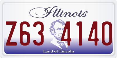 IL license plate Z634140