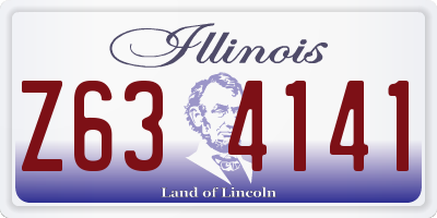 IL license plate Z634141