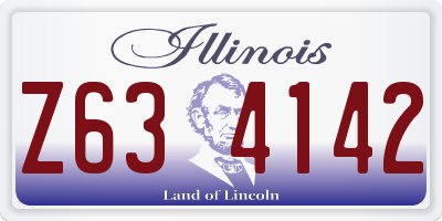 IL license plate Z634142