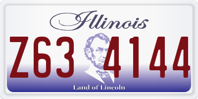 IL license plate Z634144