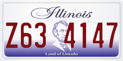 IL license plate Z634147