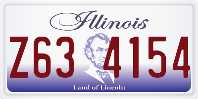 IL license plate Z634154
