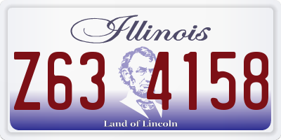 IL license plate Z634158