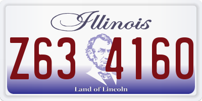 IL license plate Z634160