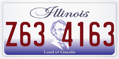 IL license plate Z634163
