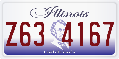 IL license plate Z634167
