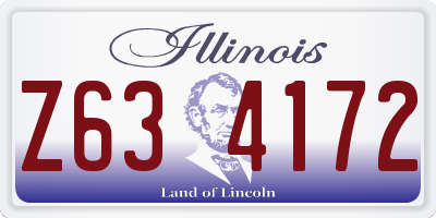 IL license plate Z634172