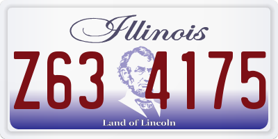 IL license plate Z634175