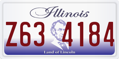IL license plate Z634184
