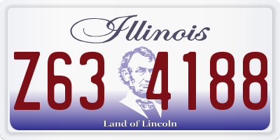 IL license plate Z634188