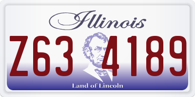 IL license plate Z634189