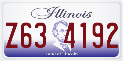 IL license plate Z634192