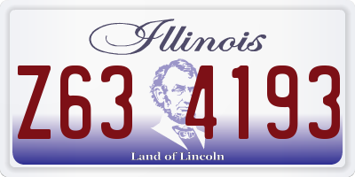 IL license plate Z634193