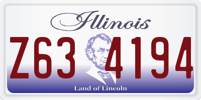 IL license plate Z634194