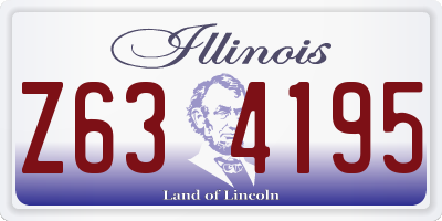 IL license plate Z634195