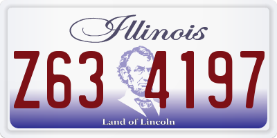 IL license plate Z634197