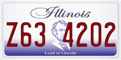 IL license plate Z634202