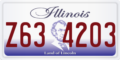 IL license plate Z634203