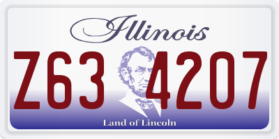 IL license plate Z634207