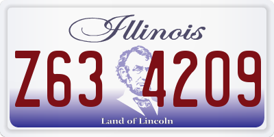 IL license plate Z634209