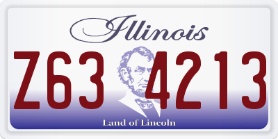 IL license plate Z634213