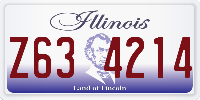 IL license plate Z634214
