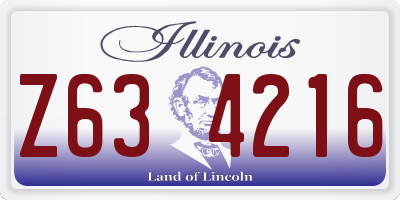 IL license plate Z634216