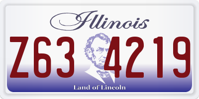 IL license plate Z634219