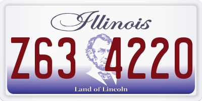 IL license plate Z634220