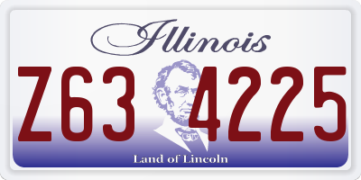 IL license plate Z634225
