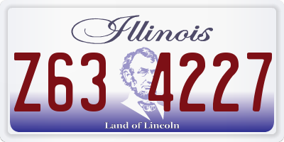 IL license plate Z634227