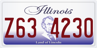 IL license plate Z634230