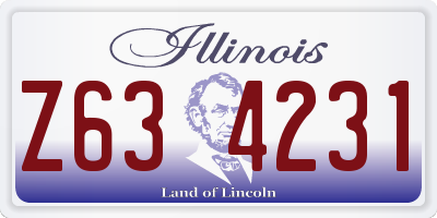 IL license plate Z634231