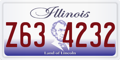 IL license plate Z634232