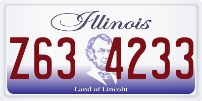 IL license plate Z634233