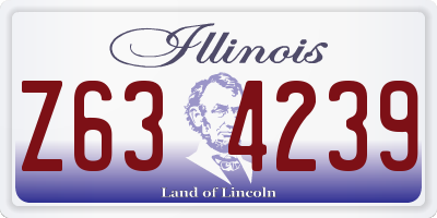 IL license plate Z634239