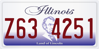 IL license plate Z634251
