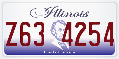 IL license plate Z634254