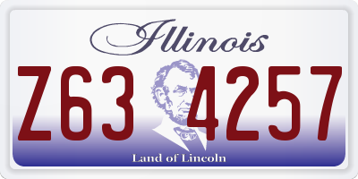 IL license plate Z634257