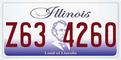 IL license plate Z634260