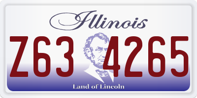 IL license plate Z634265
