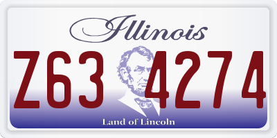 IL license plate Z634274
