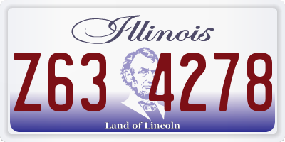 IL license plate Z634278