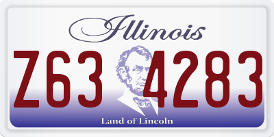 IL license plate Z634283