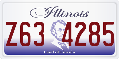 IL license plate Z634285