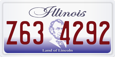IL license plate Z634292