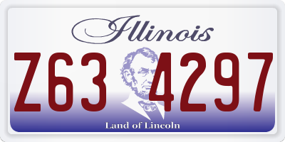 IL license plate Z634297