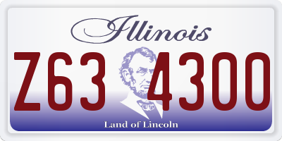 IL license plate Z634300