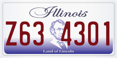IL license plate Z634301