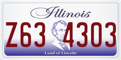 IL license plate Z634303